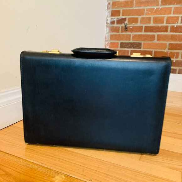 Coach Black Leather Hard Sided 4.5" Briefcase Rare Nos Vintage Made In The USA. - Picture 16 of 16